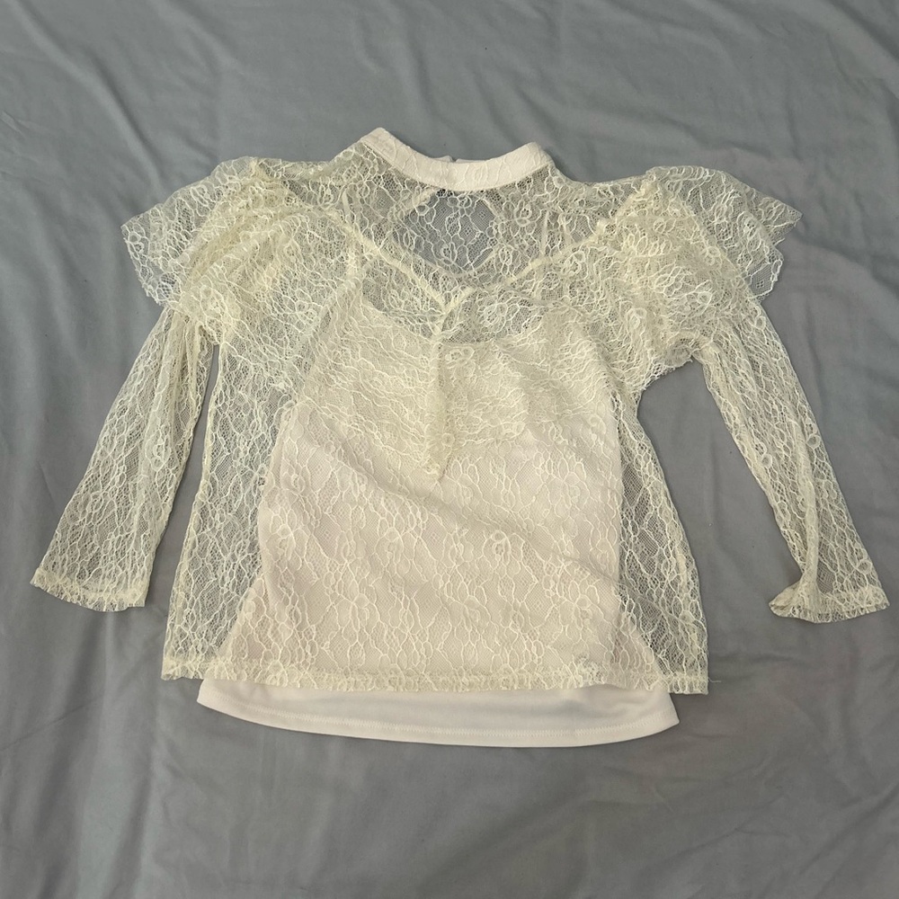 Mossimo Supply Co - Women Lace Long Sleeve Top
